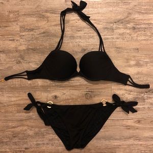 Black Victoria’s Secret swimsuit